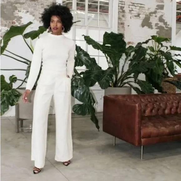 NWT Undra Celeste - Bold Braid Open Back Sweater Size Medium Cream - Picture 11 of 15